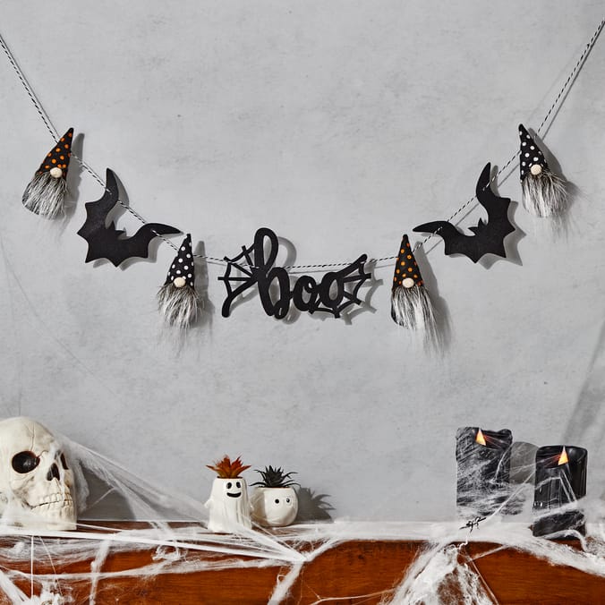Haunted House Halloween Gnome Garland
