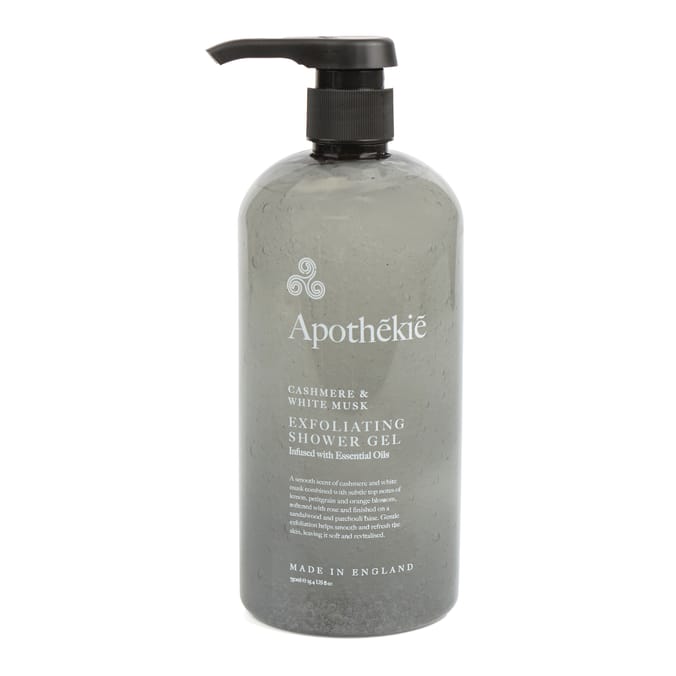 Apothekie Exfoliating Shower Gel 750ml - Cashmere & White Musk