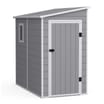 StoreMore Lotus Veritas Lean To Plastic Shed With Floor 6x4ft - Light Grey
