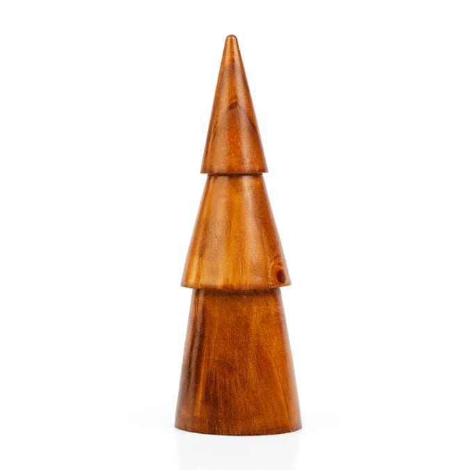Winter Luxe Wood Table Tree Decoration