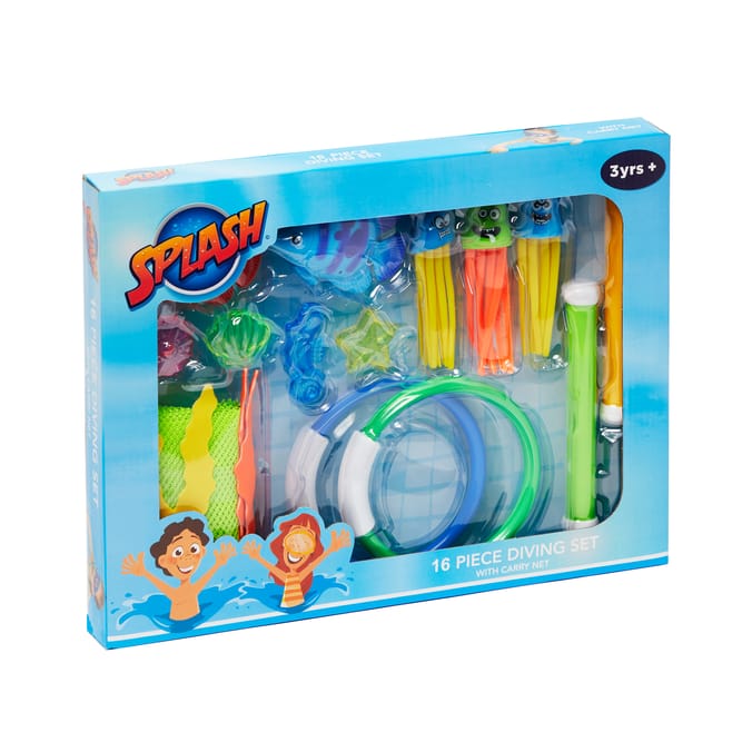 Splash 16 Piece Diving Set With Carry Net