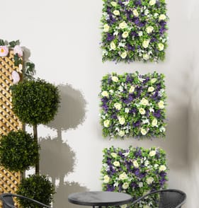 Jardin Artificial White Flower Panel