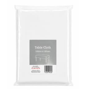 White Linen Feel Table Cloth