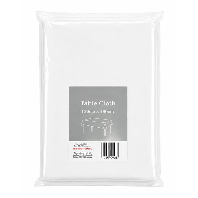 White Linen Feel Table Cloth