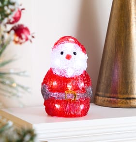 Prestige Battery Operated Light Up Character 16cm - Santa