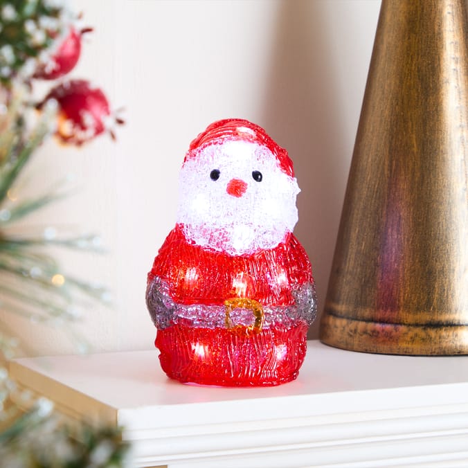 Prestige Battery Operated Light Up Character 16cm - Santa