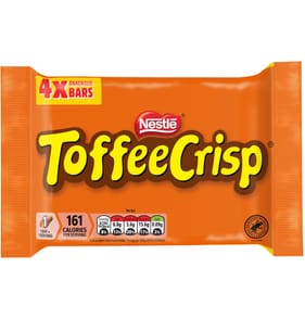 Toffee Crisp Bar 4 Pack Multipack 124g