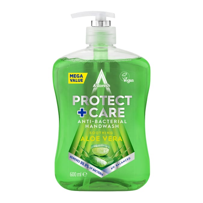 Astonish Protect + Care Anti-Bacterial Handwash Aloe Vera 600ml