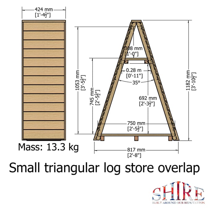 Shire Overlap Triangular Log Store