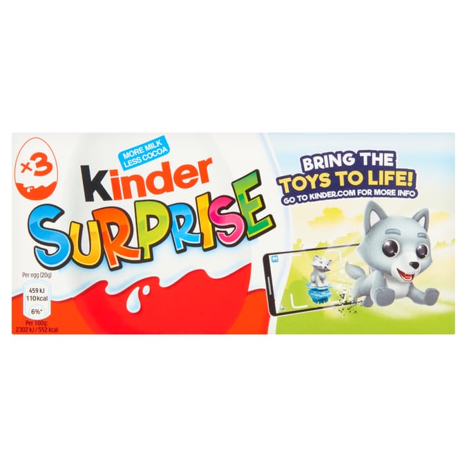 Kinder Surprise Eggs 3 Pack 60g