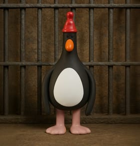 Wallace & Gromit Vinyl Dog Toy - Feathers McGraw