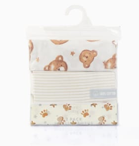 Pure Baby Muslin Cloths 3 Pack - Natural