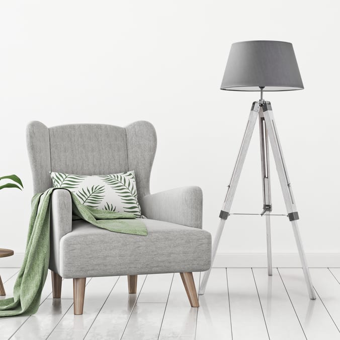 Casa Moda Wooden Tripod Floor Lamp