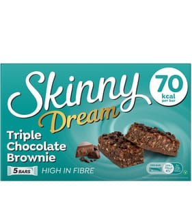 Skinny Triple Chocolate Brownie 5 Bars Snack x10