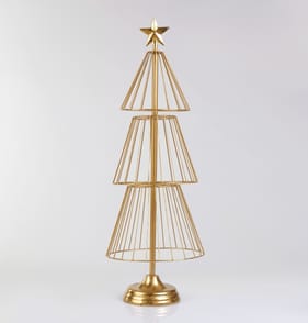 Winter Luxe Large Metal Tree Decoration
