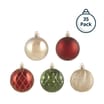 Winter Charm 7cm Christmas Baubles 35 Pack