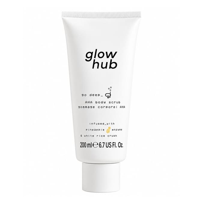 Glow Hub Body Scrub 200ml - Pineapple Enzymes & White Rice Crush