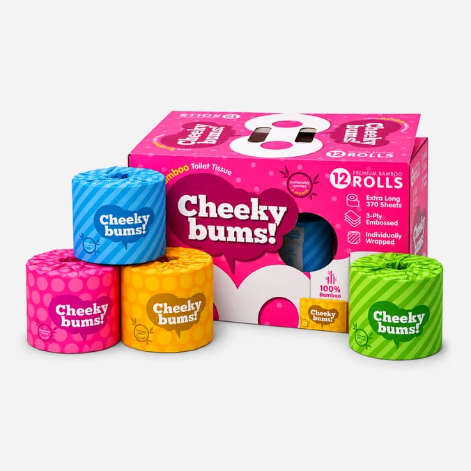 Cheeky Bums! Bamboo Toilet Rolls 12 Pack