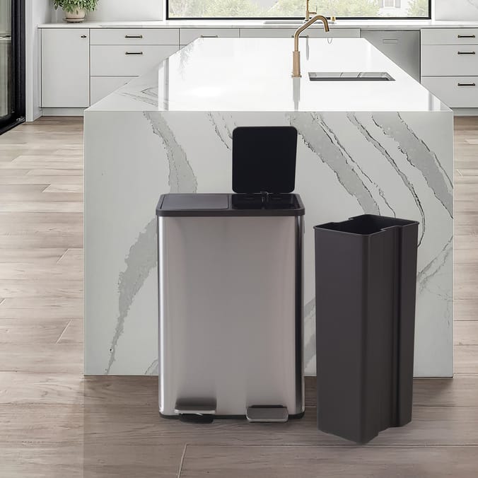 Kitchen Solutions Dual Recycling Pedal Bin 40l