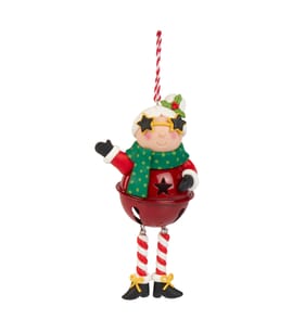 Sleigh Bells Novelty Clay Hanging Decoration - Mrs. Claus