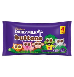 Cadbury Dairy Milk Chocolate Buttons 4 Pack Multipack 57.6g
