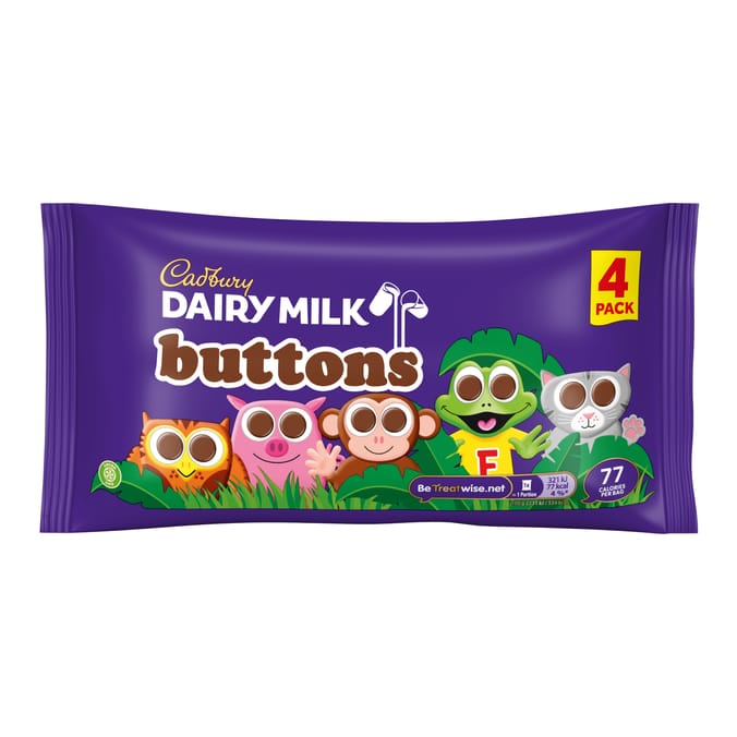 Cadbury Dairy Milk Chocolate Buttons 4 Pack Multipack 57.6g