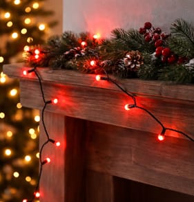 Prestige Mains Operated 100 LED Berry String Lights - Red