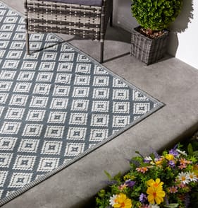  Jardin Garden Rug 150 x 240cm - Grey Diamonds