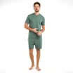 Jeff & Co By Jeff Banks Mens Green Button Pyjama Set