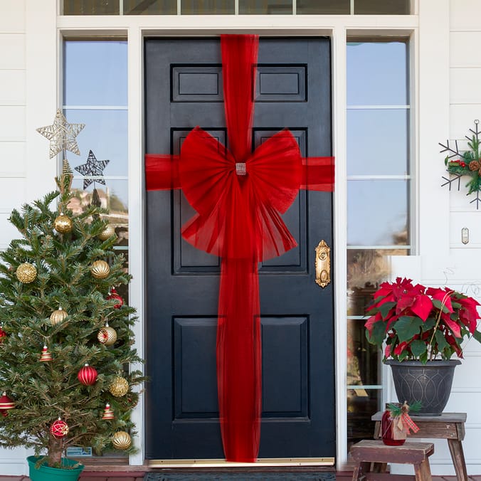 Winter Charm Door Bow