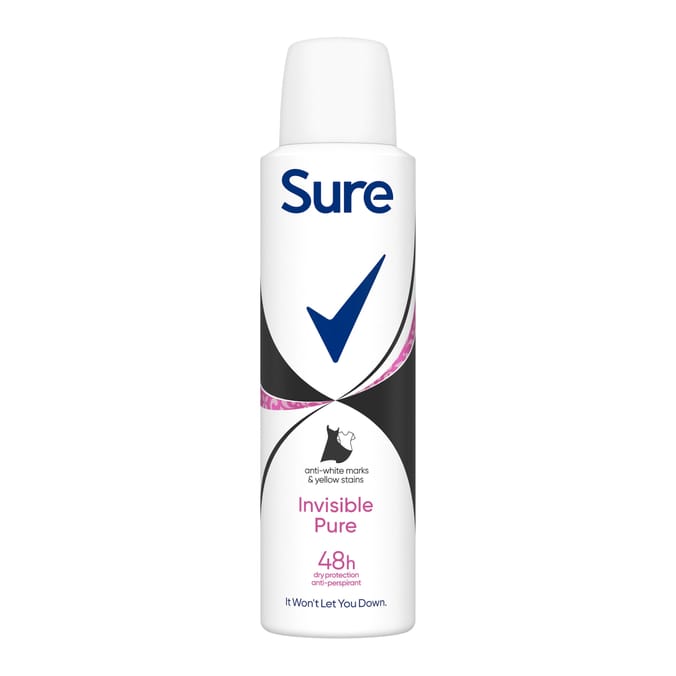 Sure Anti-perspirant Aerosol Invisible Pure 150ml
