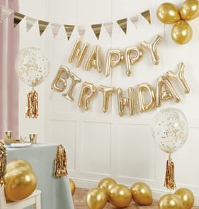 Let's Party Balloon Party Set - Gold