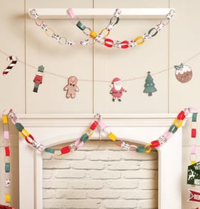 Sleigh Bells Bunting & Paper Chain Set