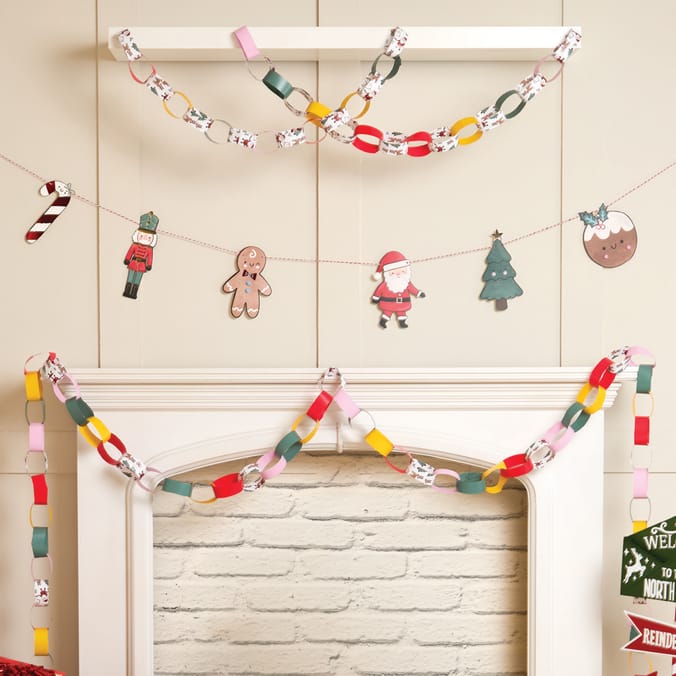 Sleigh Bells Bunting & Paper Chain Set