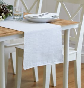 Festive Feeling Lurex Rib Table Runner 33x178 CM - Silver