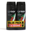 Lynx Body Spray Twin Pack 150ml - Africa