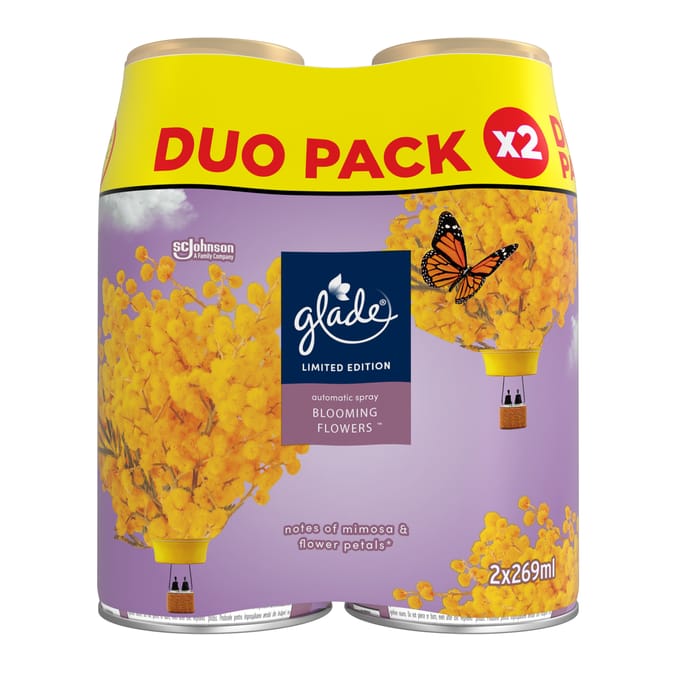 Glade Automatic Spray Air Freshener Twin Refills Blooming Flowers 2x269ml