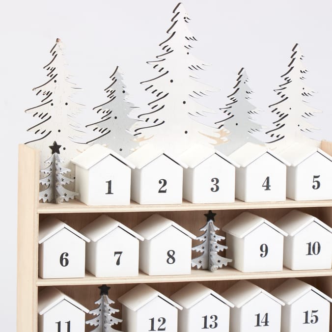 Frosted Spirit Wooden Advent Calendar