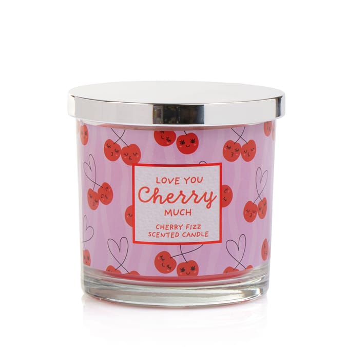 Love You Cherry Much Scented Candle 350g - Cherry Fizz 