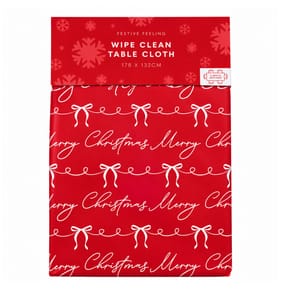 Festive Feeling Wipe Clean Table Cloth - Merry Christmas