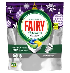 Fairy Platinum All In One Dishwasher Tablets Lemon 59 Tablets
