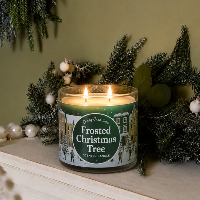 Candy Cane Lane Frosted Christmas Tree Scented Candle 350g
