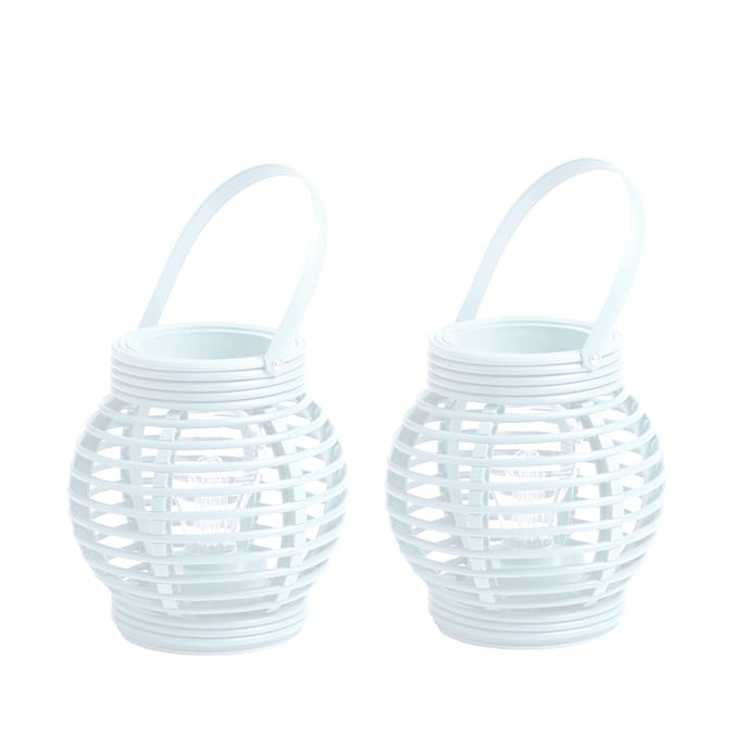 Home Collections 2 LED Lanterns - White