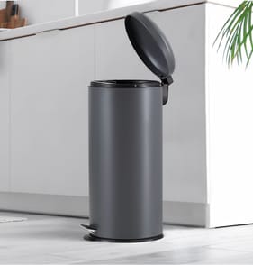 Utility Domed Pedal Bin 30l - Grey