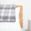 Home Collections Printed Fleece Throw - Grey Pattern