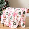 Festive Feeling Pink Bow Throw  