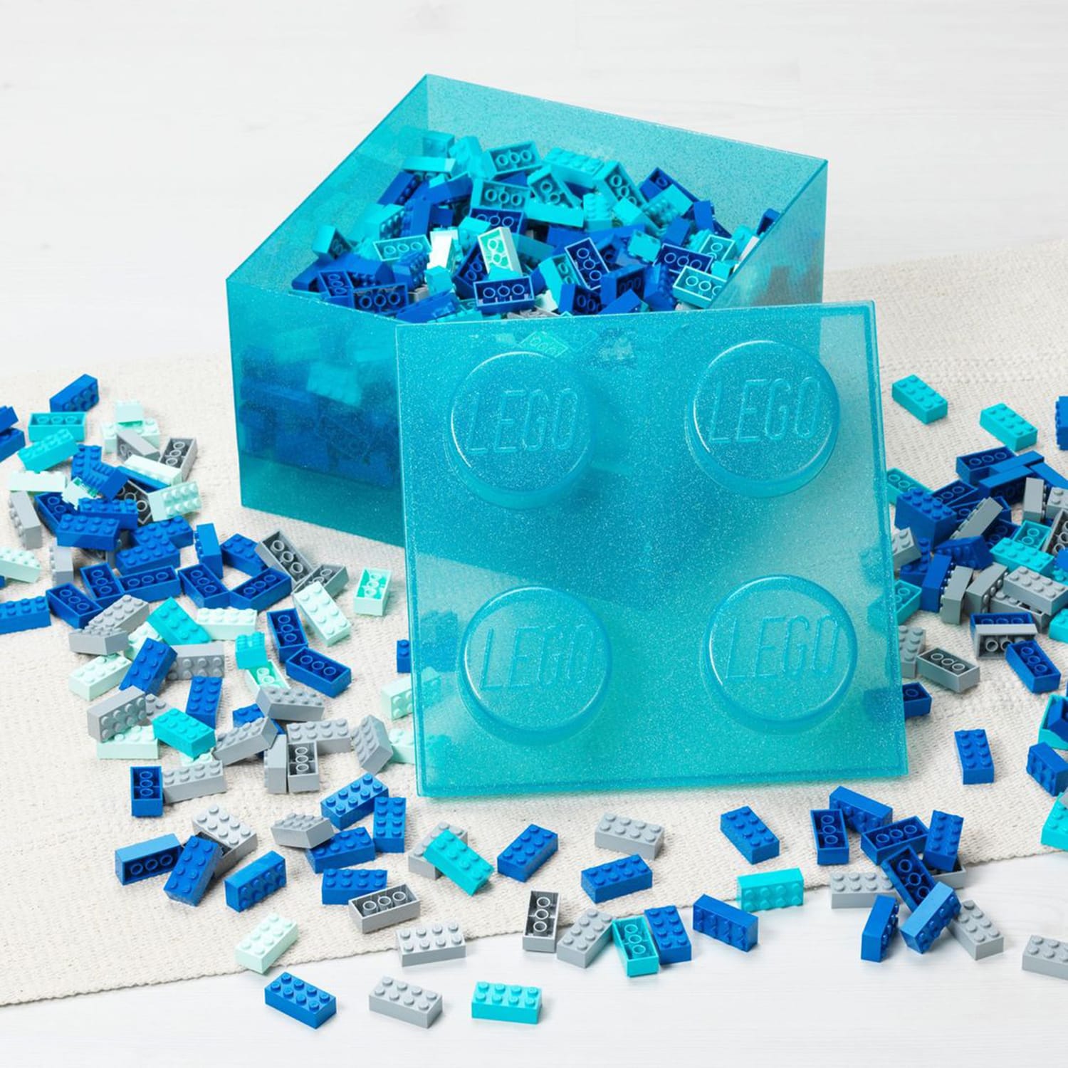 LEGO Clear Brick Shaped Storage Box | Home Bargains