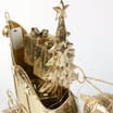 Winter Luxe Metal Reindeer With Sleigh 