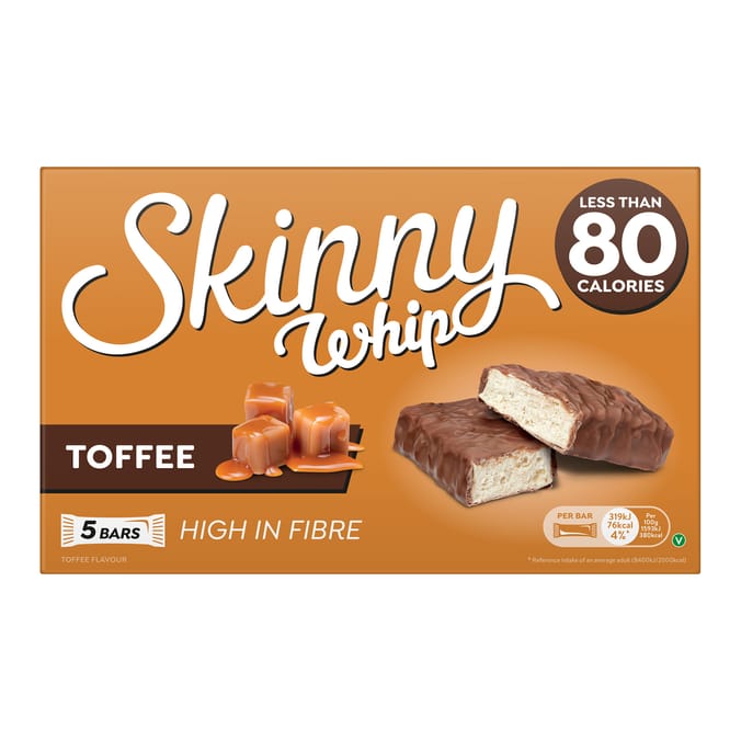 Skinny Whip Bar 20g 5 Pack - Toffee x10