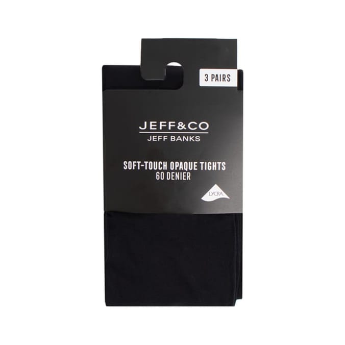 Jeff & Co By Jeff Banks Soft-Touch Opaque Tights 3 Pairs 60 Denier